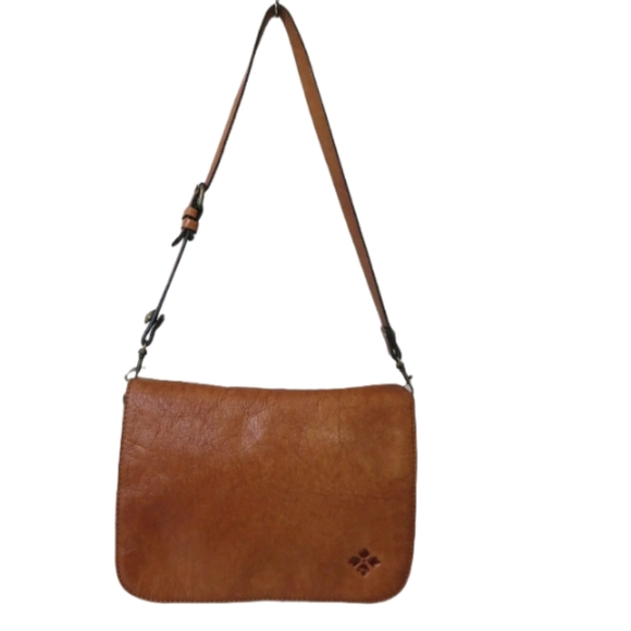 PATRICIA NASH VITO Shoulder Bag Italian Leather Flap Bag Carmel Brown - Picture 7 of 15